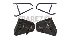 Royal Enfield GT Continental 650 Mounting Rails With Pannier Bags Pair Black